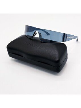 NEW BALENCIAGA BB0041S 014 SUNGLASSES BLUE SHIELD UNISEX EYEWEAR BALENCIAGA